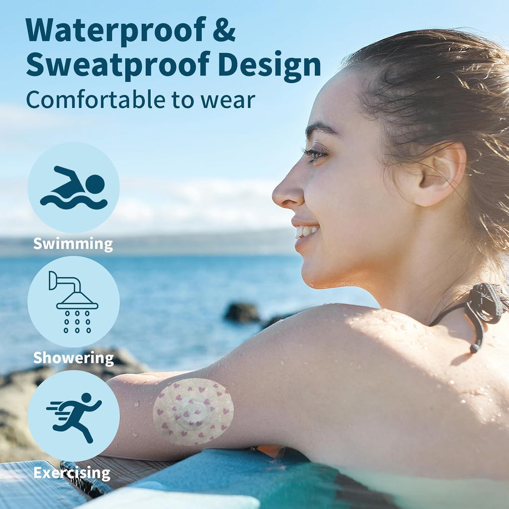 10 Pack G7 Adhesive Patches Waterproof & Sweatproof,Flexible & Breathable Covers for G7 & Stelo,Non-Glue Central,Hypoallergenic & Latex-Free Overpatch for 15 Days,Adorable Decor