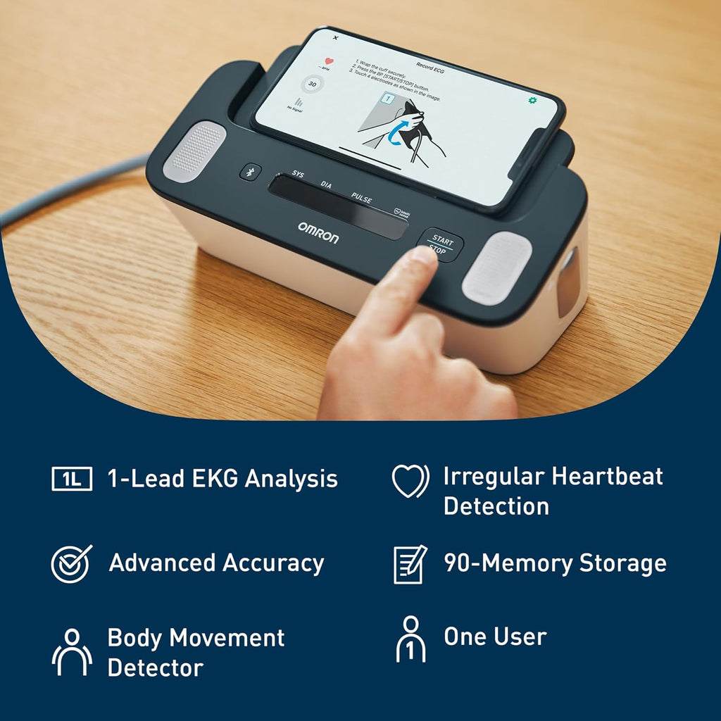 Complete 2-In-1 Blood Pressure Monitor + EKG for Home Use & Upper Arm Blood Pressure Cuff - #1 Doctor & Pharmacist Recommended Brand - Clinically Validated - Connect App