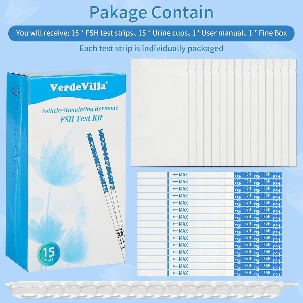 15 Pack Menopause Test Strips at Home, FSH Test Perimenopause Test Hormone Balance for Women over 30 Hormonal Test