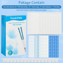 Load image into Gallery viewer, 15 Pack Menopause Test Strips at Home, FSH Test Perimenopause Test Hormone Balance for Women over 30 Hormonal Test