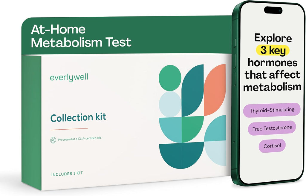 At-Home Metabolism and Stress Hormone Test Kit - Measures Cortisol and Other Hormones - Clia-Certified Lab Results within Days - for Men and Women Ages 18 Plus