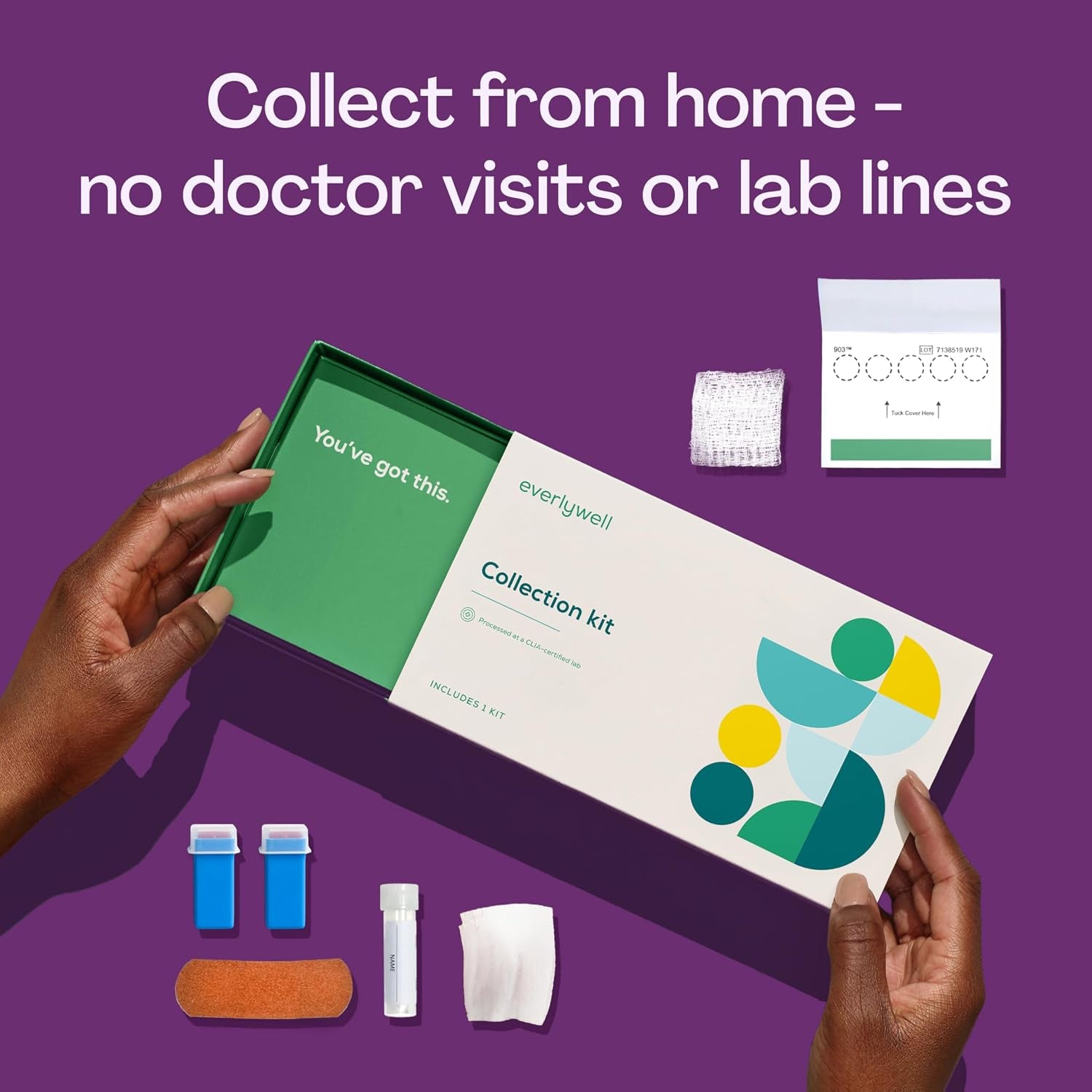 At-Home Metabolism and Stress Hormone Test Kit - Measures Cortisol and Other Hormones - Clia-Certified Lab Results within Days - for Men and Women Ages 18 Plus